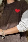 Big Softie Love Heart Knit Tank Chocolate /12 =
