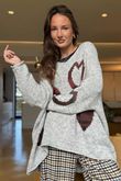 Big Softie Ombre Heart Slouch Knit Jumper Dove