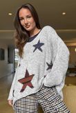 Big Softie Ombre Star Slouch Knit Jumper Dove
