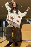 Big Softie Ombre Star Slouch Knit Jumper Stone