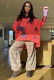 Big Softie Ombre Star Slouch Knit Jumper Watermelon