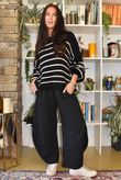 Big Softie Stripe Grunge Knit Black & White