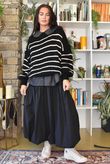Big Softie Stripe Grunge Knit Black & White