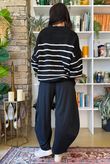 Big Softie Stripe Grunge Knit Black & White