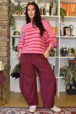 Big Softie Stripe Grunge Knit Bubblegum & Rouge