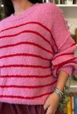 Big Softie Stripe Grunge Knit Bubblegum & Rouge