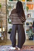 Big Softie Stripe Grunge Knit Chocolate & White