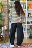 Big Softie Stripe Grunge Knit Khaki & White