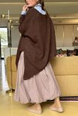  Big Softie Super Slant Knit Jumper Chocolate