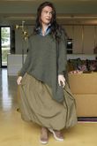  Big Softie Super Slant Knit Jumper Deep Khaki