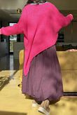  Big Softie Super Slant Knit Jumper Hot Pink