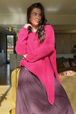  Big Softie Super Slant Knit Jumper Hot Pink