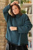  Big Softie Whipstitch Knit Jumper Teal