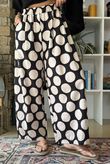 Bloc Spot Wide Barrel Pant Black & Stone