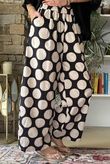 Bloc Spot Wide Barrel Pant Black & Stone