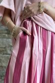 Bloc Striped Wide Leg Pant Raspberry & Rose