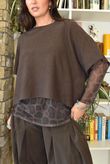 Bobby Mesh Layering Top Aliyah Leopard Coffee Bean
