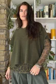 Bobby Mesh Layering Top Aliyah Leopard Mucky Olive