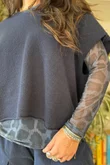 Bobby Mesh Layering Top Aliyah Leopard Navy