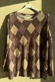 Bobby Mesh Layering Top Argyle Aubergine