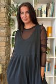 Bobby Mesh Layering Top Plain Black 