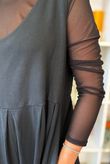 Bobby Mesh Layering Top Plain Black 