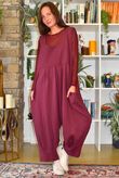 Bobby Mesh Layering Top Plain Burgundy 