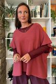 Bobby Mesh Layering Top Plain Burgundy 