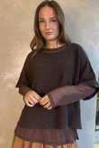 Bobby Mesh Layering Top Chocolate /23=
