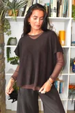 Bobby Mesh Layering Top Plain Chocolate 