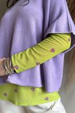 Bobby Mesh Layering Top Heart Lime & Lilac