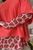 Bobby Mesh Layering Top Leopard Soft Red /10=