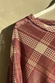 Bobby Mesh Layering Top Plaid Burgundy