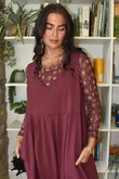 Bobby Mesh Layering Top Sana Leopard Aubergine