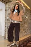 Bobby Mesh Layering Top Tartan 2 Camel