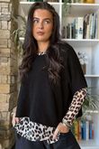 Bobby Mesh Layering Top Technicolour Leopard Ecru & Black -