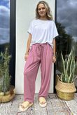 Bodhi Cotton Jersey Pleat Cocoon Pant Indian Pink