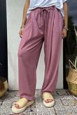 Bodhi Cotton Jersey Pleat Cocoon Pant Indian Pink