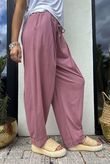 Bodhi Cotton Jersey Pleat Cocoon Pant Indian Pink