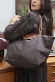 Bon Voyage Fold Travel Tote Bag Chocolate