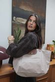 Bon Voyage Fold Travel Tote Bag Mocha