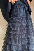 Bowie Mesh Midaxi Skirt Black 