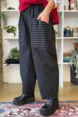 Burlington Stretch Button Pocket Barrel Pant Black