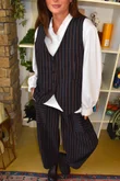 Burlington Stretch Button Pocket Barrel Pant Navy