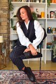 Burlington Stretch Carrot Leg Trouser Navy