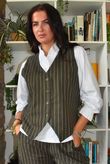 Burlington Stretch Waistcoat Dark Khaki