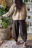 Cabbage Rose Cotton Quilted Jacket Camel