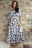 Calista Tie Back Dress Blues