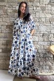 Calista Tie Back Dress Blues