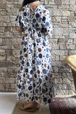 Calista Tie Back Dress Blues